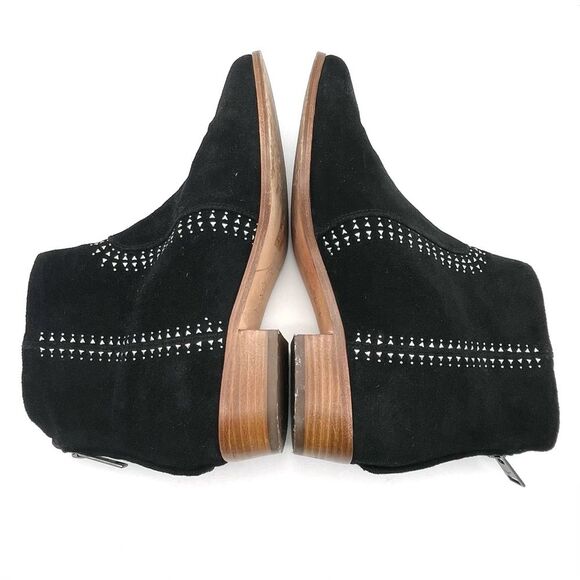 Joie Lucy Black Suede Silver Studded Ankle Booties Women’s Size EU 38.5 | US 8.5 - Picture 10 of 16